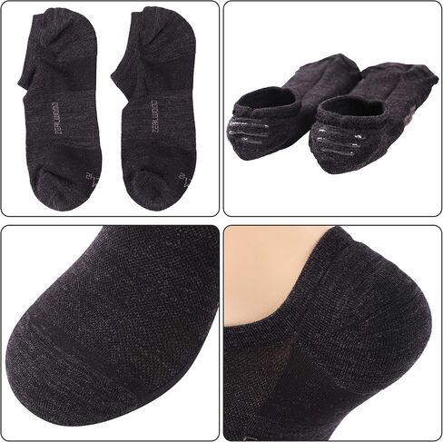 ZEAL WOOD 3 Pairs Mens Womens Merino Wool Ankle Athletic Socks Low Cut Running Golf Tennis Hiking Socks Quarter in Saudi Arabia