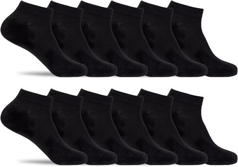 E2 Project Womens Multipack of Ultra Thin & Lightweight Ankle Socks, Assorted Colors, Pack of 12 or 24 Pairs in Bulk in Saudi Arabia