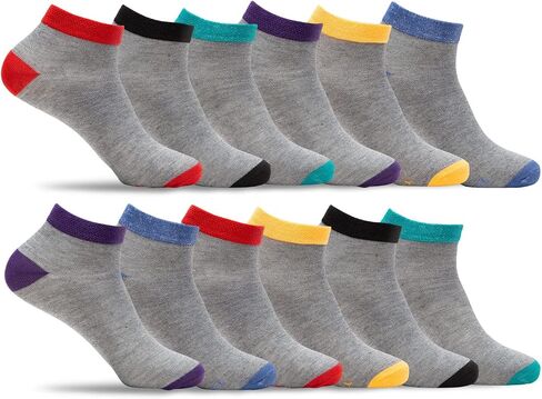 E2 Project Womens Multipack of Ultra Thin & Lightweight Ankle Socks, Assorted Colors, Pack of 12 or 24 Pairs in Bulk in Saudi Arabia
