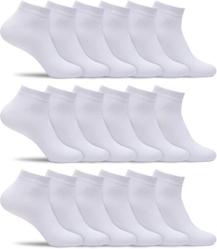 E2 Project Womens Multipack of Ultra Thin & Lightweight Ankle Socks, Assorted Colors, Pack of 12 or 24 Pairs in Bulk in Saudi Arabia
