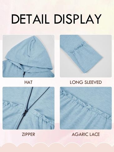 Meikulo بنات كشكش زمم هوديس سترة أطفال موضة مطوي طبقات قمصان سويت شيرت بقلنسوة معطف 5-14 سنة in Kuwait