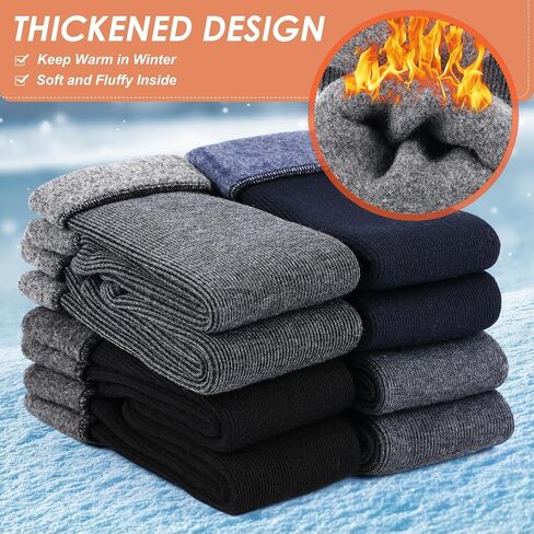 Xuhal 150 Pairs Winter Warm Thermal Socks Bulk Crew Boot Socks Thick Heated Socks for Women Men Cold Weather Hiking in Saudi Arabia