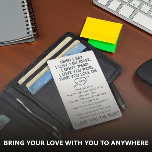 بطاقة المحفظة الحب (عندما أقول أحبك أكثر، معدنية) in Kuwait