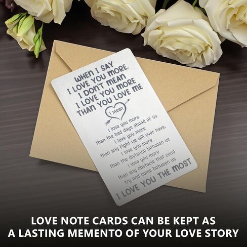 بطاقة المحفظة الحب (عندما أقول أحبك أكثر، معدنية) in Kuwait