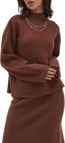 ملابس نسائية عصرية مكونة من قطعتين من CHYRII برقبة وهمية وسترة كبيرة الحجم ومجموعات تنورة وسترة ومجموعة صالة الفستان in Kuwait