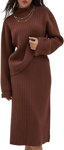 ملابس نسائية عصرية مكونة من قطعتين من CHYRII برقبة وهمية وسترة كبيرة الحجم ومجموعات تنورة وسترة ومجموعة صالة الفستان in Kuwait