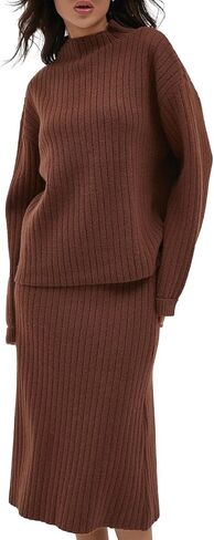 ملابس نسائية عصرية مكونة من قطعتين من CHYRII برقبة وهمية وسترة كبيرة الحجم ومجموعات تنورة وسترة ومجموعة صالة الفستان in Kuwait