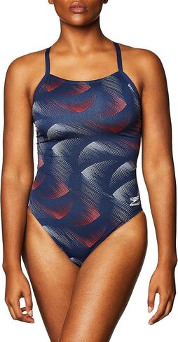 Speedo Women's Swimsuit One Piece Endurance+ Flyback Printed Adult Team Colors in Saudi Arabia