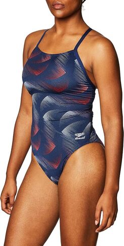 Speedo Women's Swimsuit One Piece Endurance+ Flyback Printed Adult Team Colors in Saudi Arabia