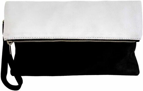 JNB Soft Faux Suede Colorblock Wristlet in Saudi Arabia