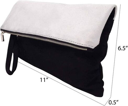 JNB Soft Faux Suede Colorblock Wristlet in Saudi Arabia