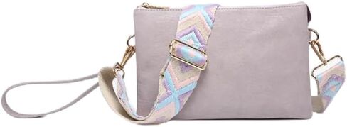 حقيبة JEN & CO. Izzy Crossbody - محافظ جلدية نباتية، حقائب يد كبيرة للنساء مع حزام قابل للتعديل in Kuwait