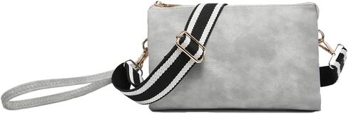 حقيبة JEN & CO. Izzy Crossbody - محافظ جلدية نباتية، حقائب يد كبيرة للنساء مع حزام قابل للتعديل in Kuwait