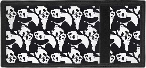 Cozeyat Lovely Panda Design Boys Girls Trifold Canvas Purse for Money Coin Holder,Foldable Cards ID Window Novelty Wallet for Kids in Saudi Arabia