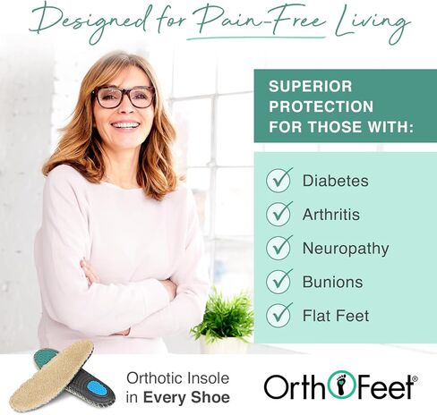 Orthofeet Women's Orthopedic Faux Fur Lined Charlotte Slippers in Kuwait