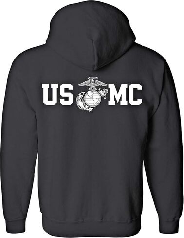 لاكي رايد MARINE CORPS BULL DOG ​​USMC MILITARY كامل الرمز البريدي مقنعين البلوز هوديي F & B in Saudi Arabia