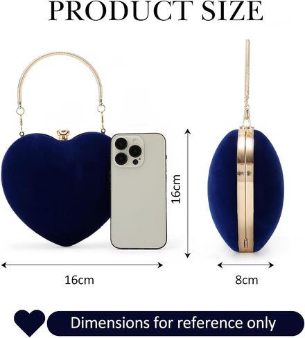 Lanpet Women Heart Shaped Evening Bag Mini Clutch Purse Chain Strap Shoulder Bag Handbag for Wedding Cocktail Party … in Saudi Arabia