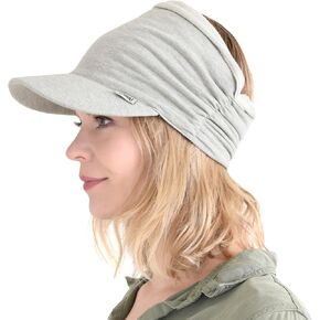 CHARM Sports Sun Visor Hat - Mens Running Visor Womens Ponytail Tennis Cap SPF