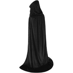 HAPNBCELE Cloak with Hood Men Women for Medieval Renaissance Halloween Cosplay Costume