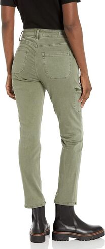 PAIGE Women's Jolie High Rise Slim Pant Ankle Length in Vintage Ivy Green in Saudi Arabia