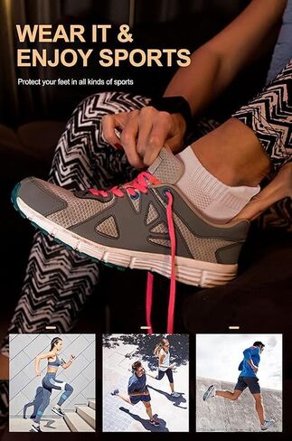GREAT VALUE 12 Pairs of Cotton Ankle, Athletic, Running, High-Stretch Low-Cut Sports Socks for Men & Women (US, Alpha, Large, Regular, Regular, White) in Saudi Arabia