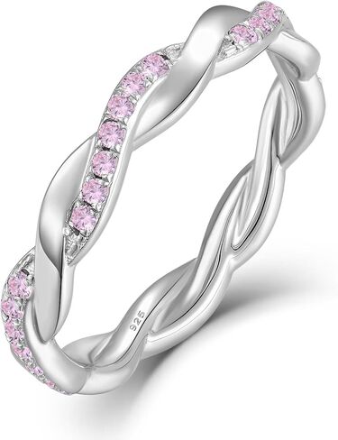 YL حلقات حبل ملتوية 925 فضة تكويم حلقة 1.25 مللي متر جوهرة الخلود الفرقة للنساء in Kuwait