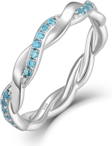 YL حلقات حبل ملتوية 925 فضة تكويم حلقة 1.25 مللي متر جوهرة الخلود الفرقة للنساء in Kuwait