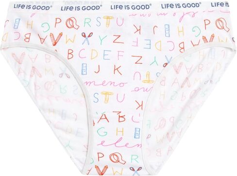 Life is Good Girls' Underwear - Casual Stretch Bikini Briefs (10 Pack) in Saudi Arabia