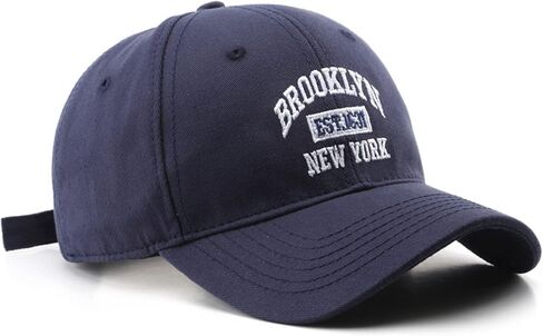 Pure Pang Unisex USA Cities New York Brooklyn Embroidered Baseball Cap Adjustable Solid Color Dad Hat in Saudi Arabia