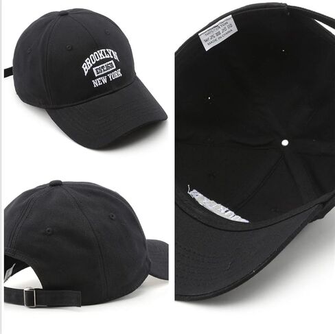 Pure Pang Unisex USA Cities New York Brooklyn Embroidered Baseball Cap Adjustable Solid Color Dad Hat in Saudi Arabia