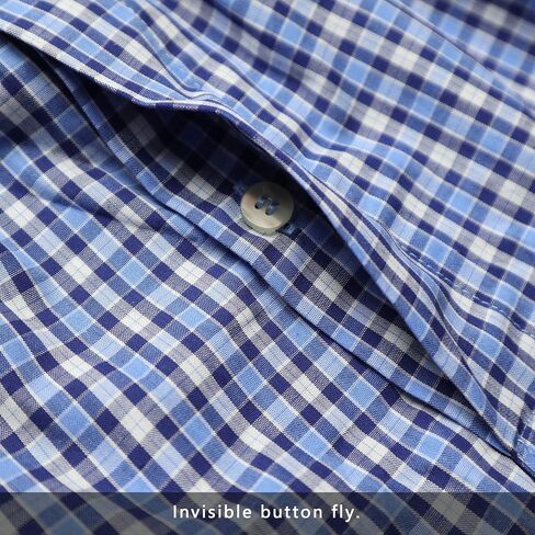 HAOSHIHE Men's woven boxer shorts 100% cotton with exposed waistband loose fit in Kuwait