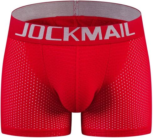 ملابس داخلية رجالي من JOCKMAIL بوكسر رجالي مبطن شورت شبكي يسمح بمرور الهواء لتعزيز الوركين للرجال مع كوب قابل للإزالة in Kuwait