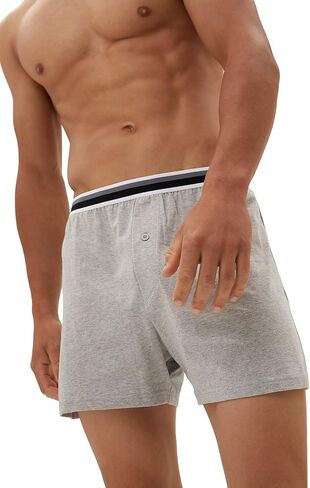 Marks and Spencer Men's 5-Pack Pure Cotton Cool & Fresh Boxers, Grey Mix, Small in Saudi Arabia
