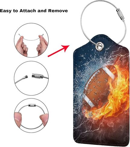 عبوتان من علامات أمتعة البيسبول لحقائب السفر الرياضية للرجال والأولاد والأطفال، مجموعة ملصقات لبطاقة الهوية من جلد البولي يوريثان مع غطاء خلفي كامل للخصوصية من الفولاذ المقاوم للصدأ وعلامات للأمتعة in Kuwait