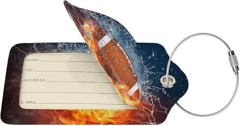 عبوتان من علامات أمتعة البيسبول لحقائب السفر الرياضية للرجال والأولاد والأطفال، مجموعة ملصقات لبطاقة الهوية من جلد البولي يوريثان مع غطاء خلفي كامل للخصوصية من الفولاذ المقاوم للصدأ وعلامات للأمتعة in Kuwait