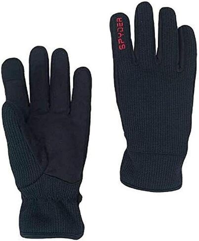 Spyder Core Winter Gloves ~ Conductive Material for Touch Screen Devices Black w/Red Details in Saudi Arabia