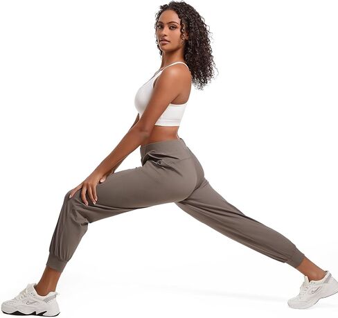 سراويل الركض النسائية من APWKL، سراويل رياضية خفيفة الوزن مع جيوب، سراويل رياضية بأساور مدببة سريعة الجفاف، صالة رياضية غير رسمية in Kuwait
