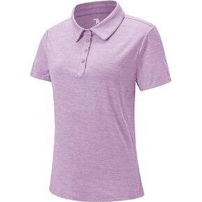 Rdruko Women's Golf Polo Shirts Short Sleeve Dry Fit Collared Work Tennis Tops UPF 50+ Lightweight Athletic T Shirts
