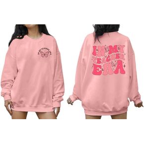 سويت شيرت نسائي من FLOYU In My Teacher Era، ملابس مدرسية، قمصان مدرسية لمرحلة ما قبل المدرسة، قميص طويل الأكمام للعودة إلى المدرسة in Kuwait