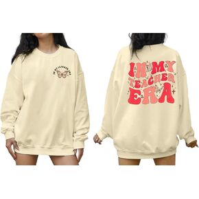 FLOYU Women In My Teacher Era Sweatshirt Teacher Outfits Preschool Teacher Shirts Back To School Long Sleeve Shirt