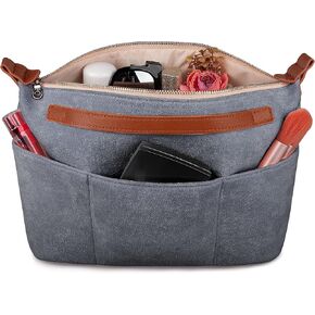 Vercord Womens Handbag Organizers for Tote bag Purse Insert Inside Liner bag with Zipper Beige Medium in Kuwait