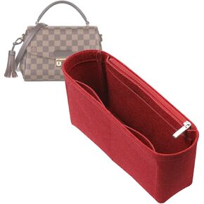 Lckaey Purse Organizer for CROISETTE handbag tassel bag felt Organizer insert2089red in Saudi Arabia