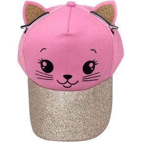 D.O.T الاطفال القط الأذن قبعة بيسبول الفتيات لطيف كيتي قابل للتعديل Snapback قبعة سائق الشاحنة للصيف الرياضة السفر المشي لمسافات طويلة 2-15Y