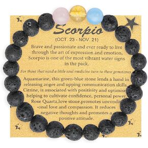TGOLM Spiritual Crystal Beads Zodiac Bracelet for Women Horoscope Jewelry Birthday Gift in Kuwait