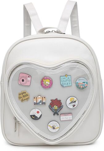 Ita Bag Backpack PU Leather Heart Shaped Purse JK Uniform Bags for Anime Pins Display in Kuwait