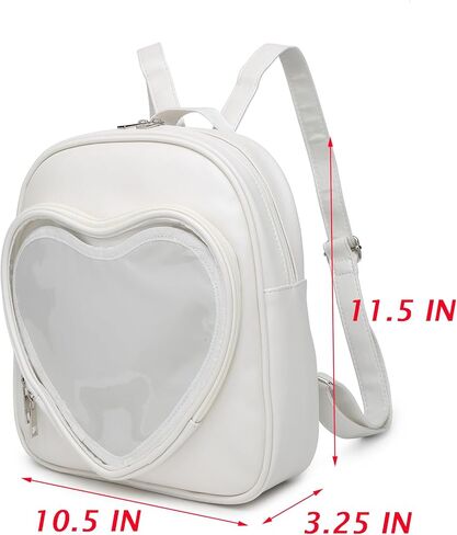 Ita Bag Backpack PU Leather Heart Shaped Purse JK Uniform Bags for Anime Pins Display in Kuwait