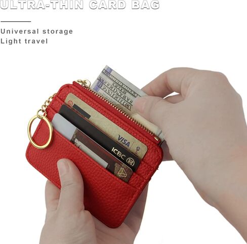 حامل بطاقات الائتمان من جاجوفو، محفظة رفيعة لبطاقات الائتمان، محفظة جيب صغيرة، محفظة عملات معدنية بسحاب، حامل بطاقات عمل جديد 2023 للرجال والنساء، ازرق، تصميم بسيط, أزرق, مُبسط in Kuwait