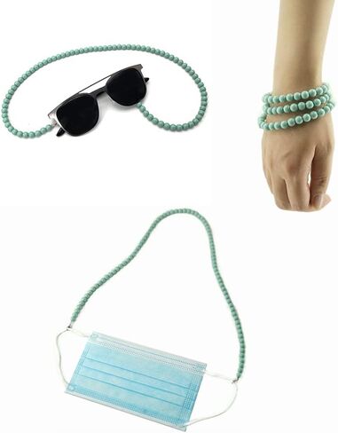 الخرز الملونة المرأة سلسلة النظارات النظارات مثبات قناع القراءة الزجاج قلادة حبل in Kuwait