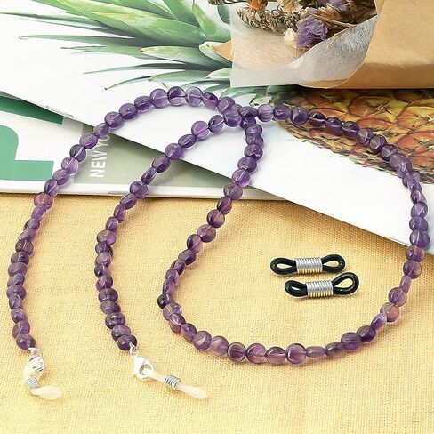 بحر الجليد من الحجر الطبيعي حامل قلادة على شكل قناع مطرز وسلسلة نظارات معلقة. in Kuwait