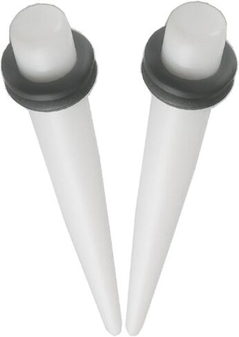 bodyjewellery White Acrylic Ear s Stretching Tapers Plugs Piercing 2Pcs in Saudi Arabia